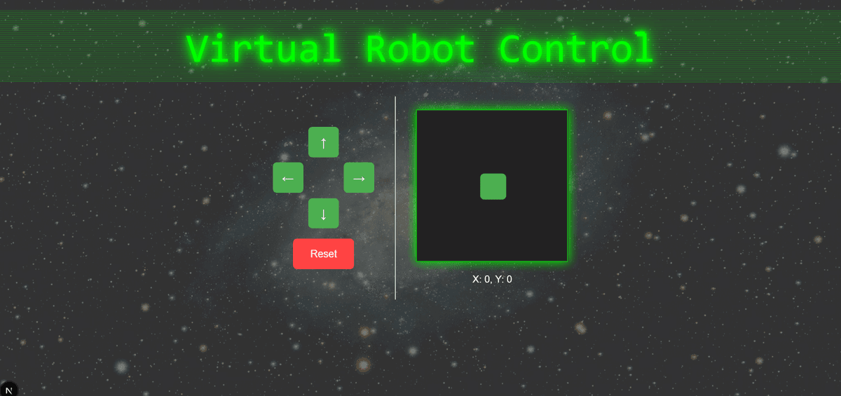 Robot Control Interface - Built On Next.js With Typescript / Tailwind